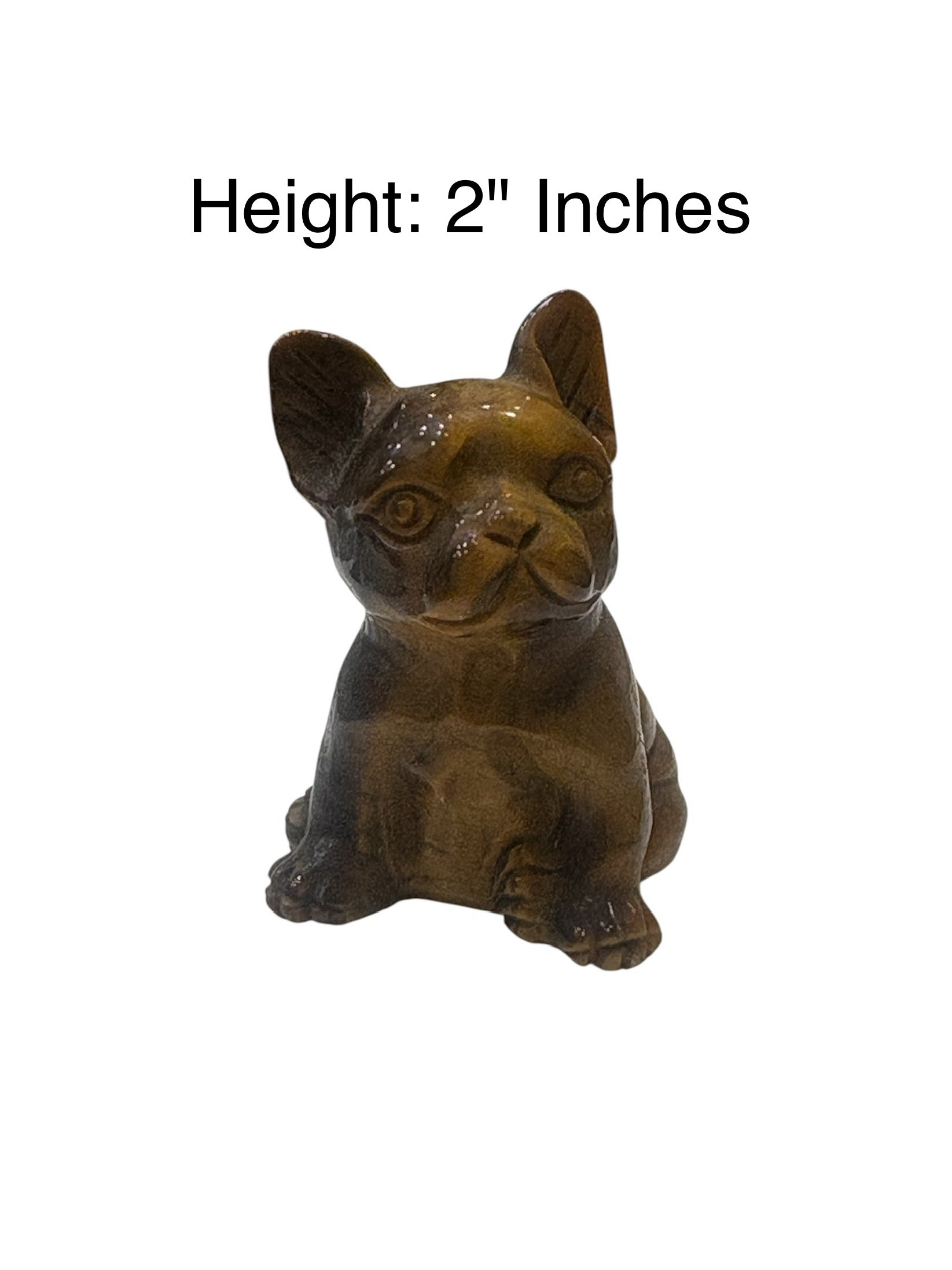 Tiger's Eye Crystal- Frenchie Carving