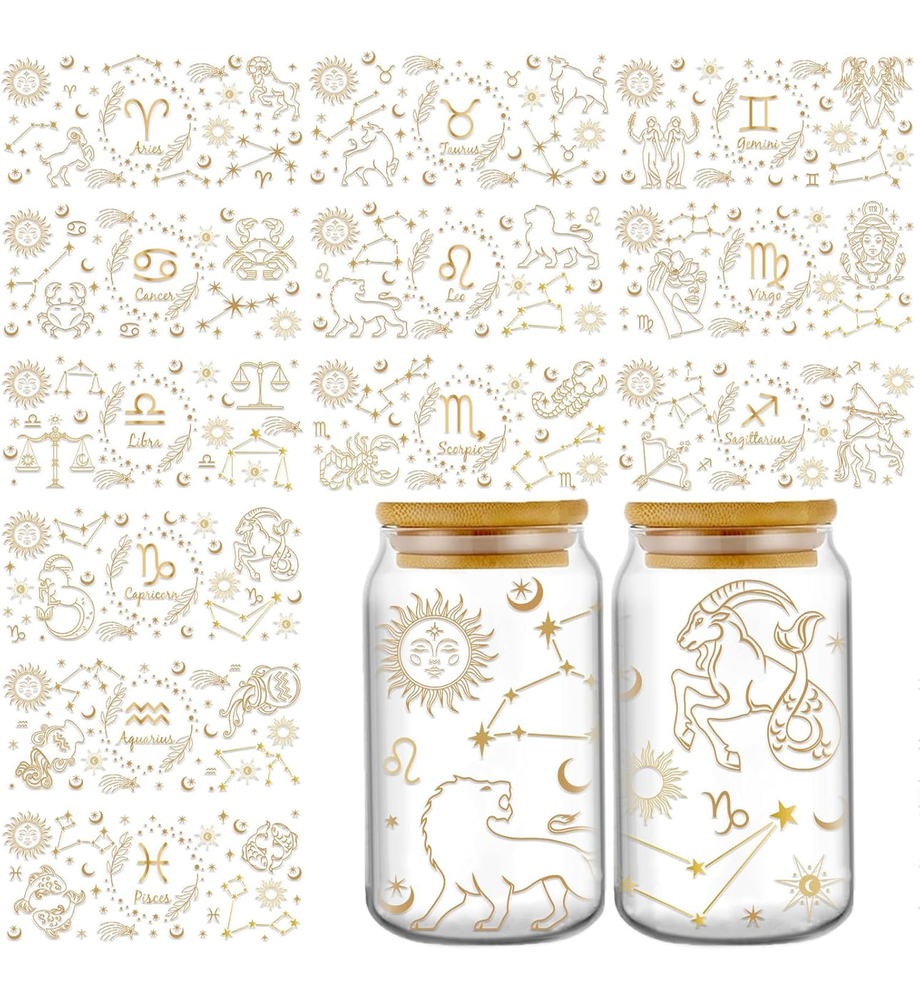 Zodiac Sign Clear Cup 20 oz.