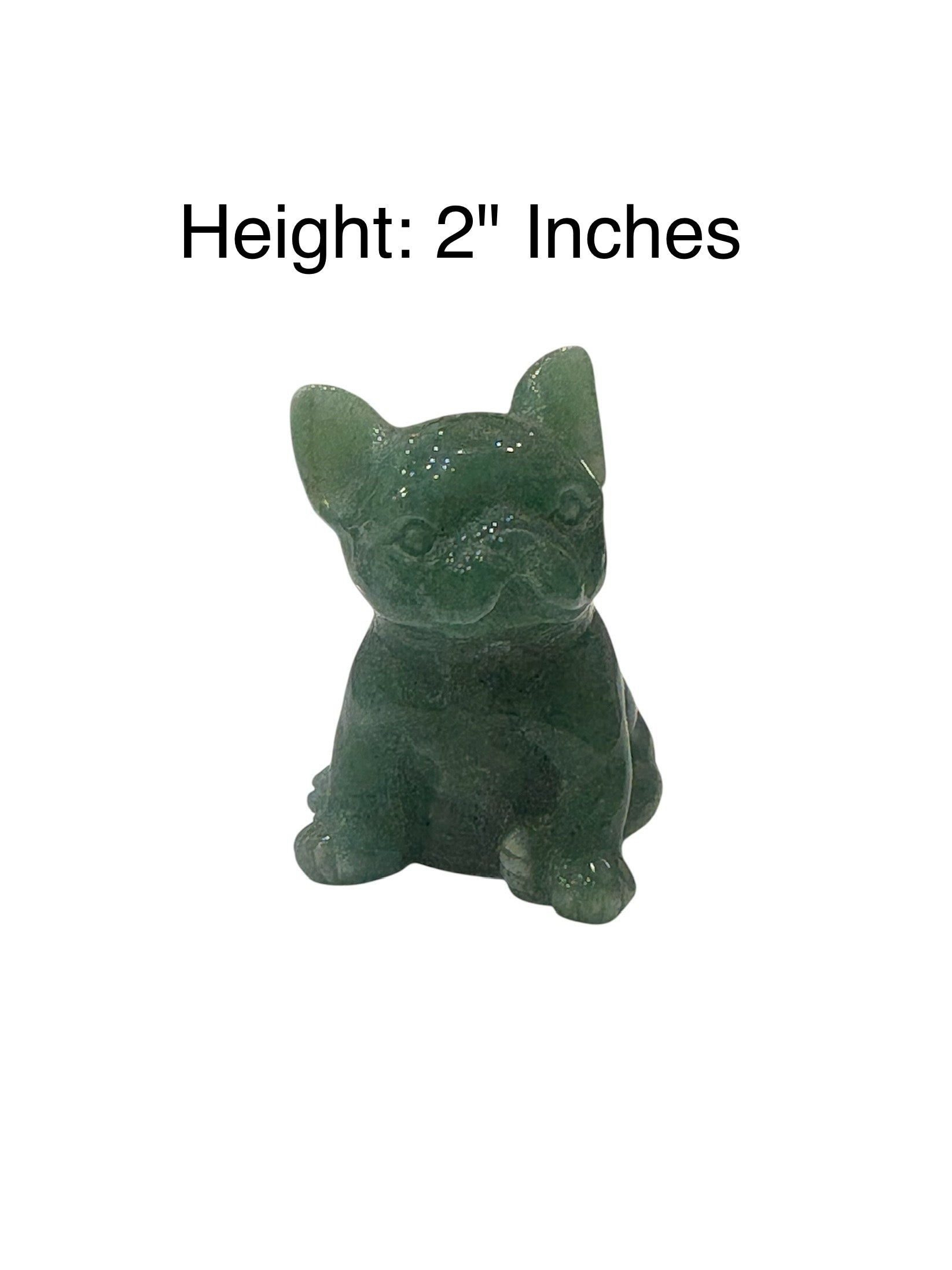 Green Aventurine Crystal- Frenchie Carving