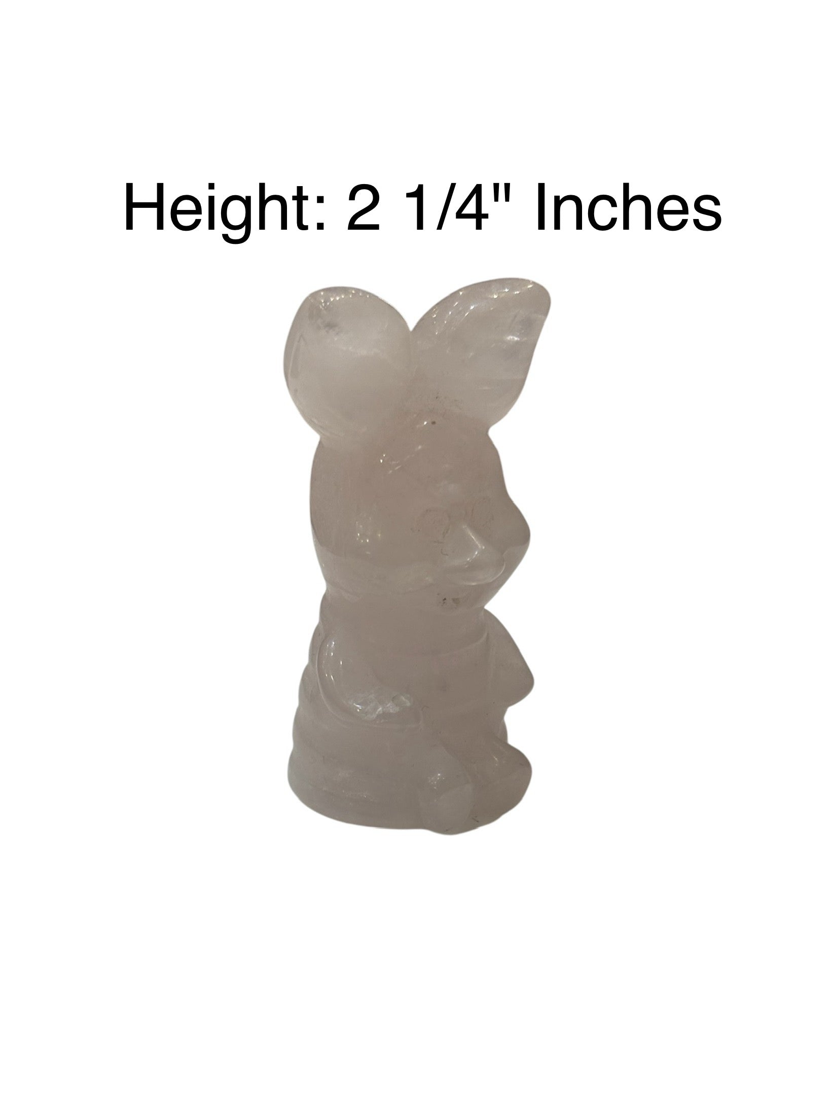 Rose Quartz Crystal- Piglet Carving
