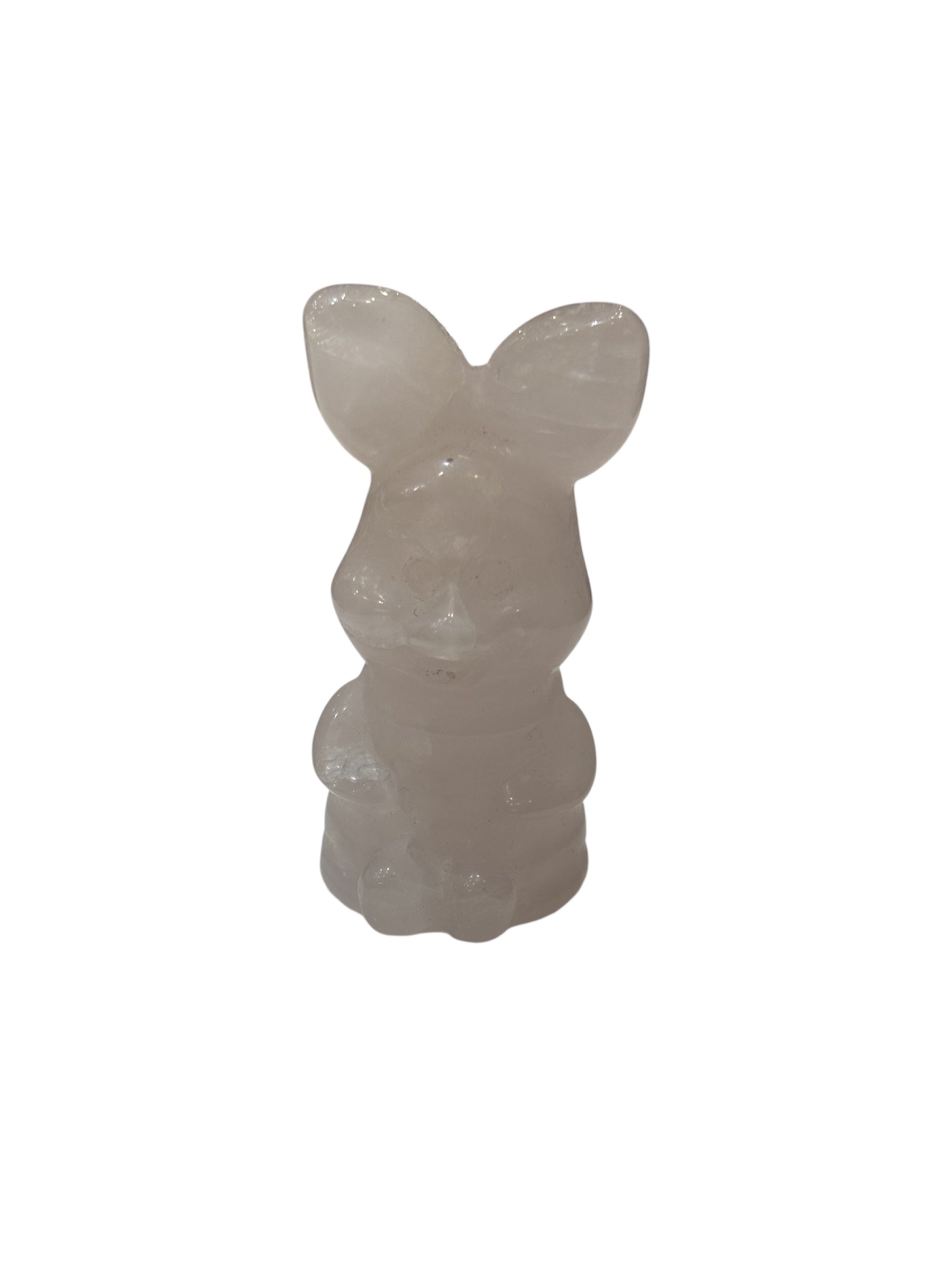 Rose Quartz Crystal- Piglet Carving